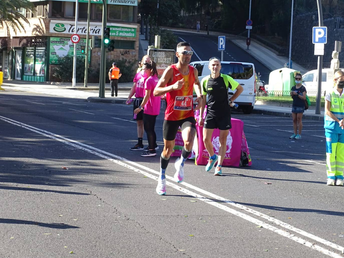 Aday López Abellán, en pleno esfuerzo en el Maratón de Tenerife. 