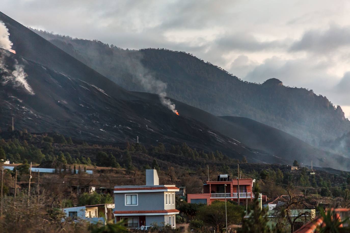 Fotos: El volcán bajo la lluvia