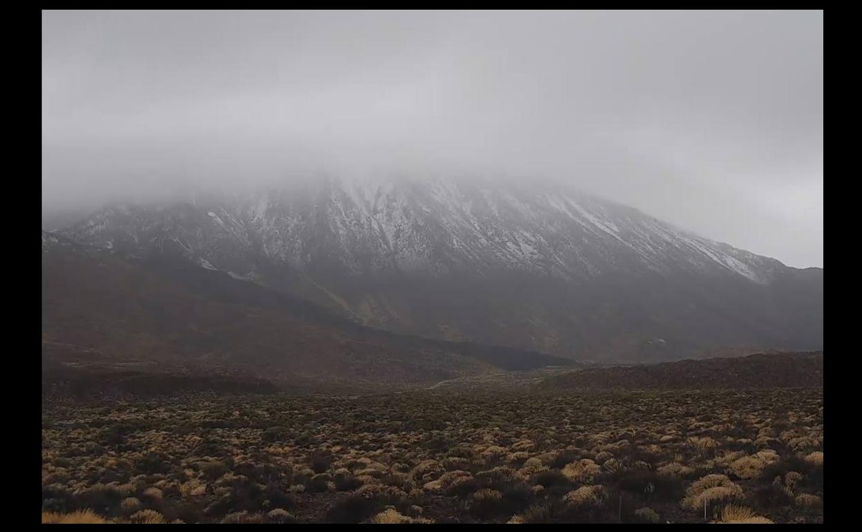 Primera nevada en el Teide