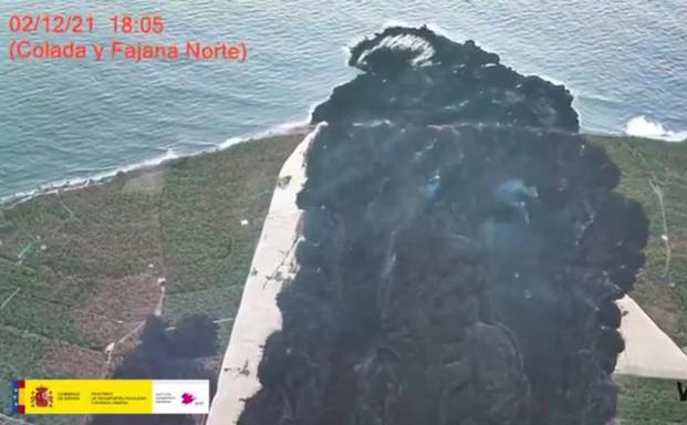 Vídeo. Imágenes aéreas de la colada y la fajana norte