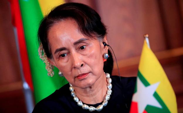 La exdirigente birmana Aung San Suu Kyi, premio Nobel de la Paz.