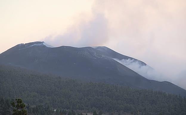 El volcán en la tarde de este miércoles 