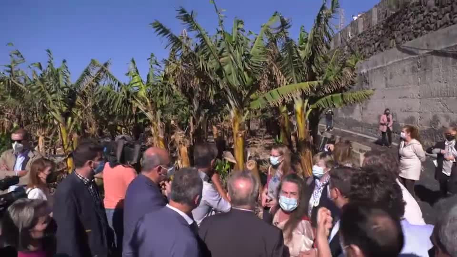 Visita del ministro de agricultura Luis Planas a La Palma