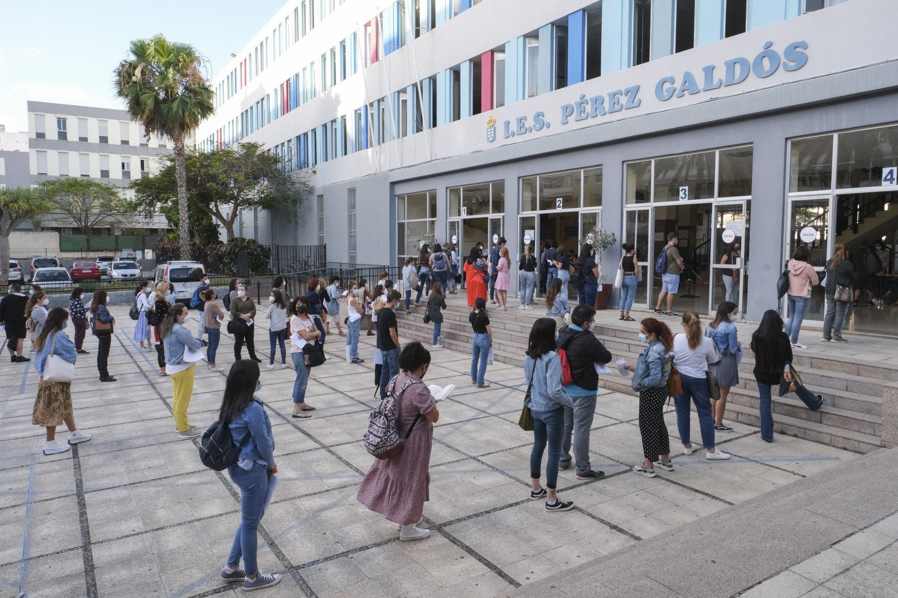 Aspirantes a una plaza docente de secundaria en las oposiciones celebradas en 2021 en Canarias. 