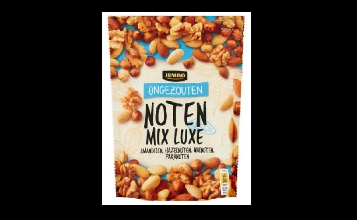 Alerta sanitaria por unos frutos secos sin etiquetar en un lote de productos
