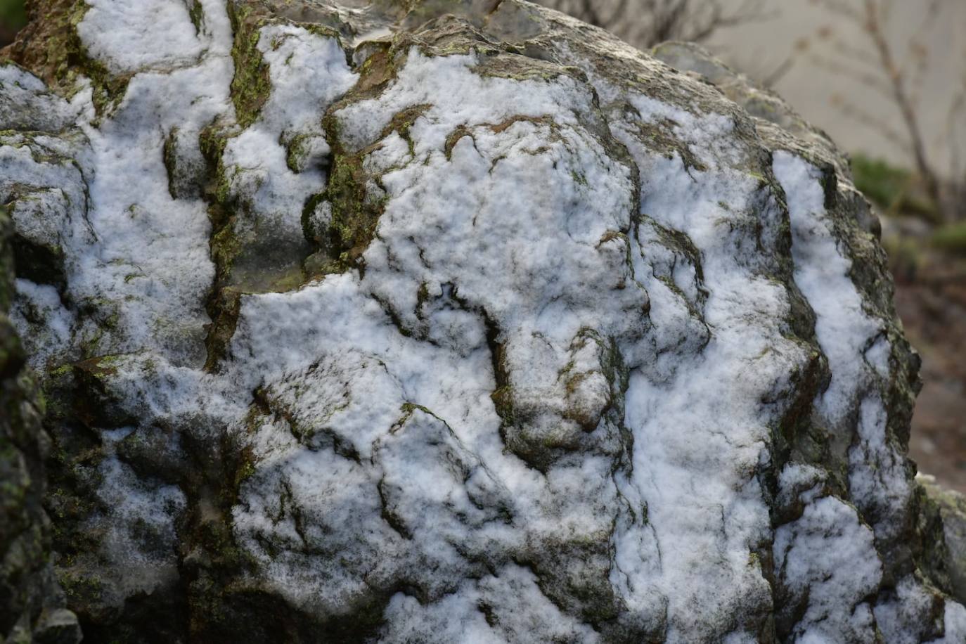 Fotos: Agua nieve en la cumbre de Gran Canaria