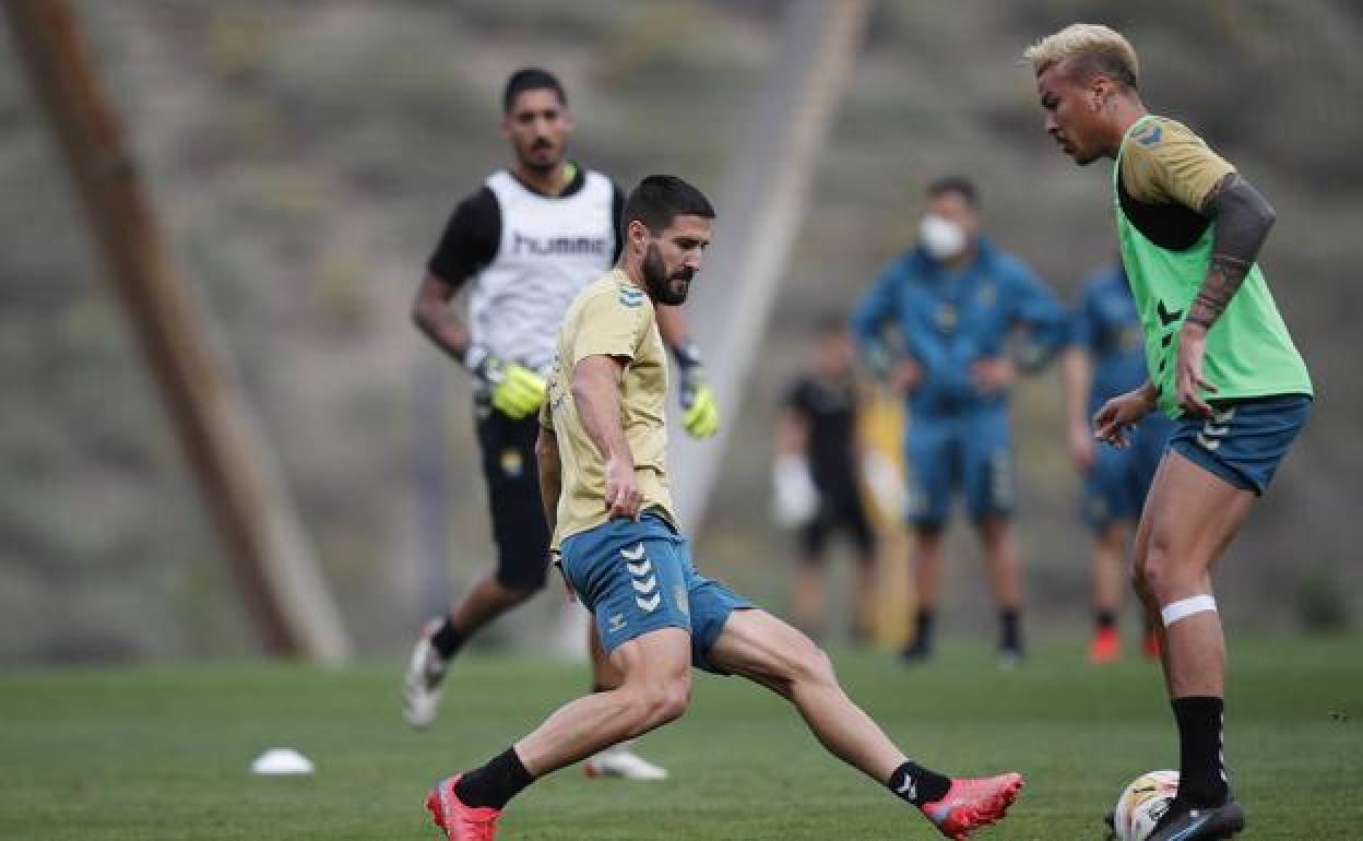 Peñaranda, en el ensayo de este miércoles ante Navas. 