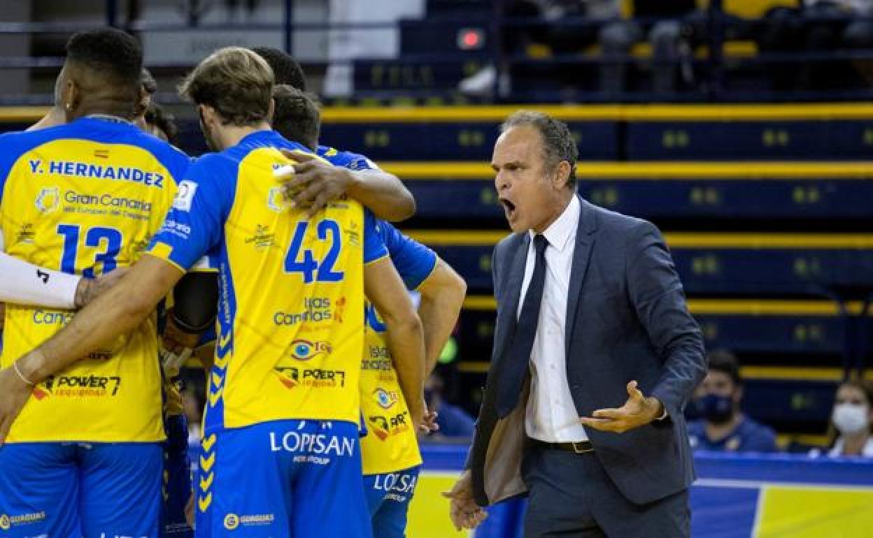 Sergio Camarero, durante el partido del Guaguas del miércoles. 