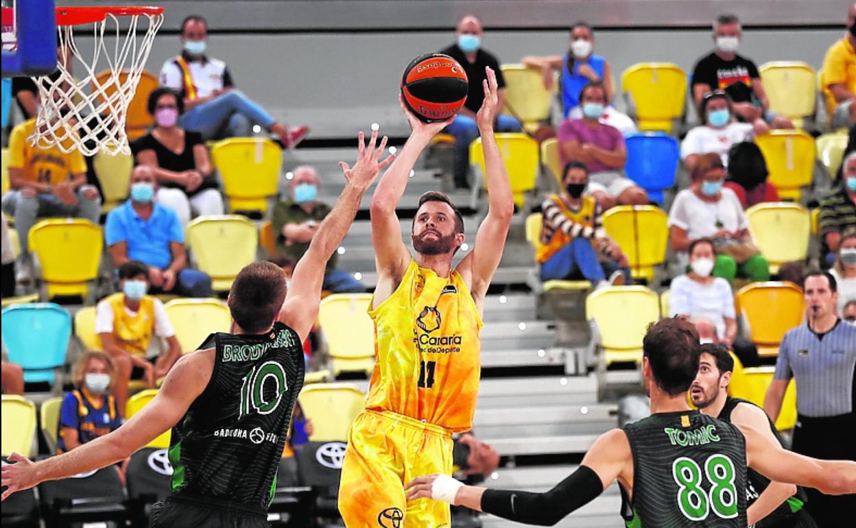 John Shurna, en el choque frente al Joventut. 