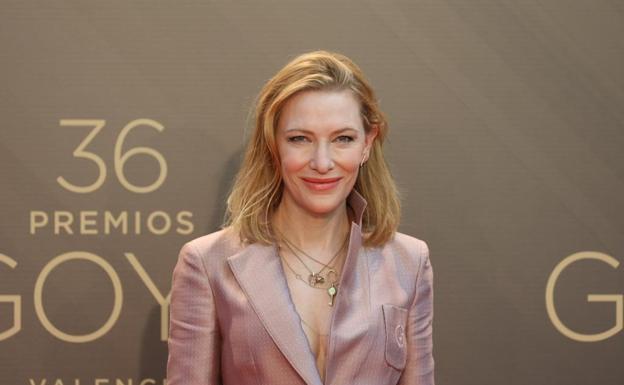 Cate Blanchett esta mañana en el Palau de les Arts.
