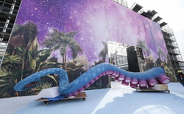 Así está el escenario a una semana del inicio del carnaval de Las Palmas de Gran Canaria 2022