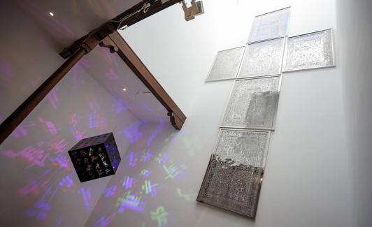 Piezas de la muestra en San Antonio Abad. 