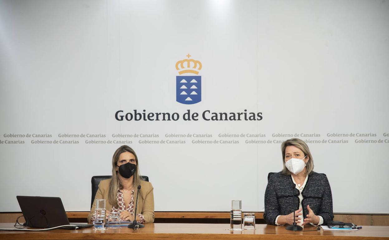 La consejera de Agricultura, Ganadería y Pesca del Gobierno de Canarias, Alicia Vanoostende, en la presentación del Observatorio de Precios Agrícolas