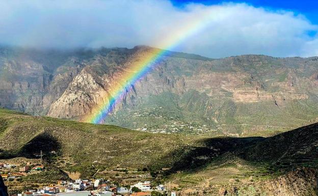 Las lluvias aisladas, pero sin incidencias, fueron continuas en Gran Canaria el fin de semana. 