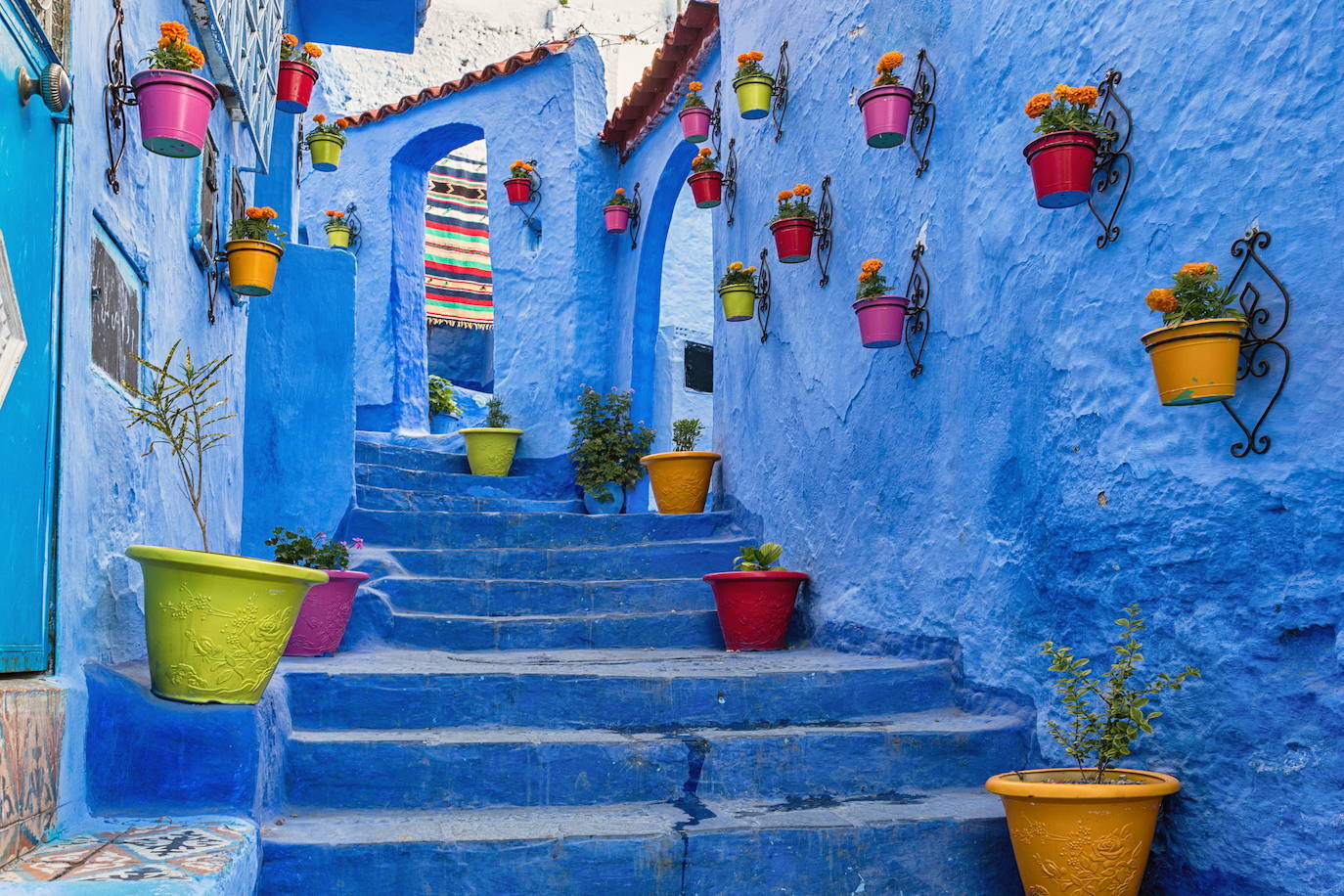 Azul y amarillo para Chfechaouen (Marruecos)