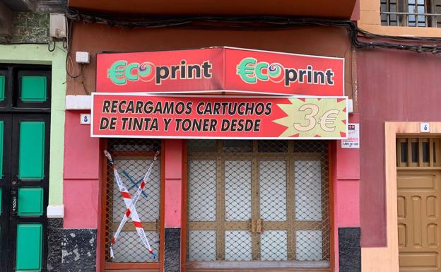 Local en las inmediaciones de la plaza de San Gregorio donde se produjo en apuñalamiento. 