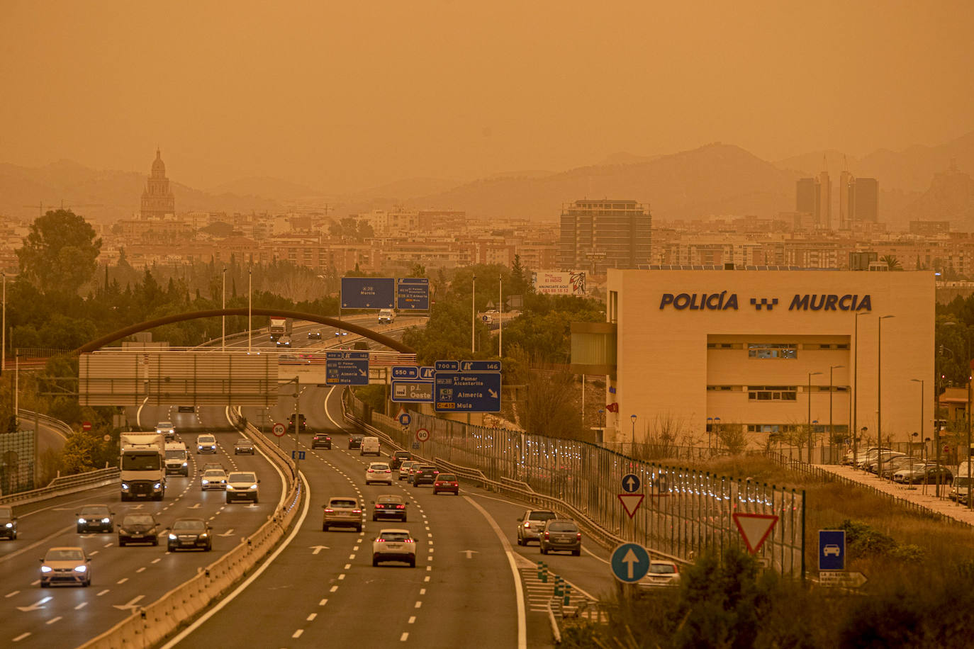 Murcia ha sido una de las ciudades más afectadas por el fenómeno de la calima sahariana. 