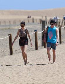 Imagen secundaria 2 - Las imágenes soleadas de hoy en el sur de Gran Canaria contrastan con el paisaje de ayer en la cumbre. 
