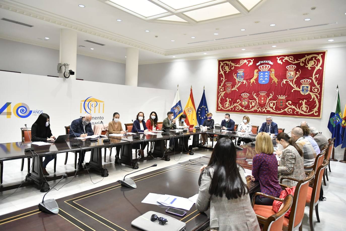 Comisión de Educación donde intervinieron los rectores de la ULL y la ULPGC. 