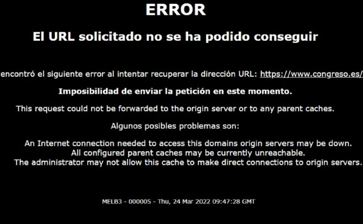 El Congreso sufre un ciberataque que bloquea por unas horas su web