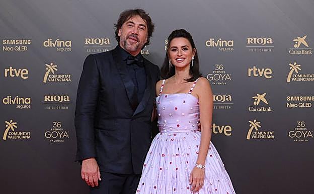 Javier Bardem y Penélope Cruz el pasado 12 de febrero en los Goya.