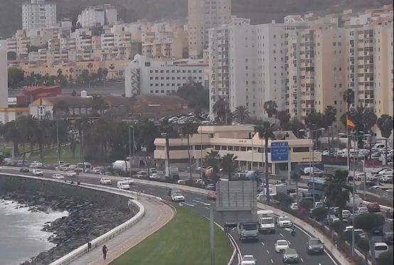 Retenciones en la Avenida Marítima como consecuencia del accidente. 