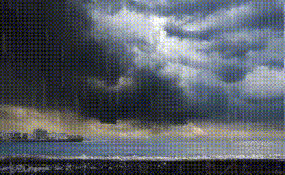 Episodio de lluvia en el sureste de Gran Canaria. 