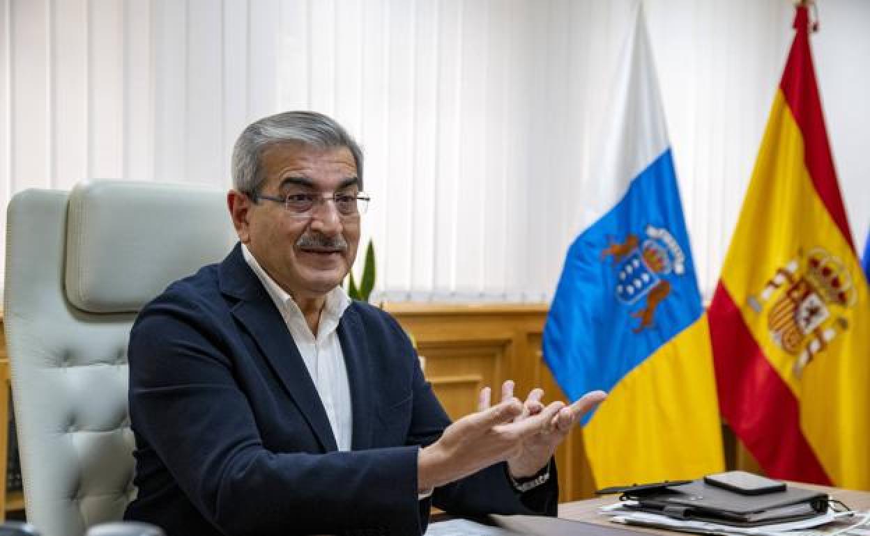 Román Rodríguez, en un momento de la entrevista. 