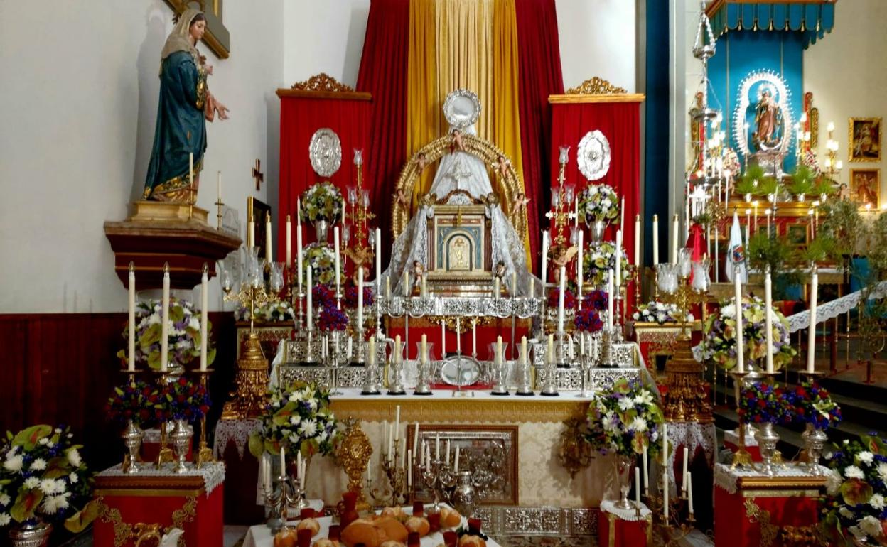 Monumento de la iglesia de La Luz este Jueves Santo. 