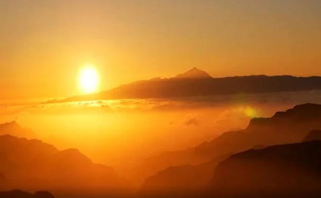 Espectacular 'timelapse' de la puesta de sol desde la cumbre de Gran Canaria