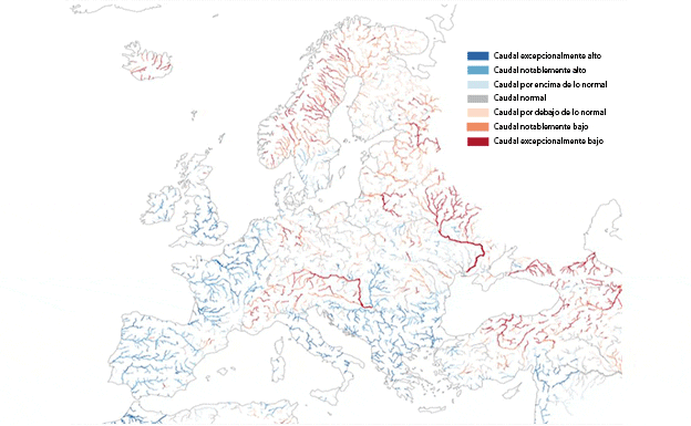Cuencas de los ríos europeos.