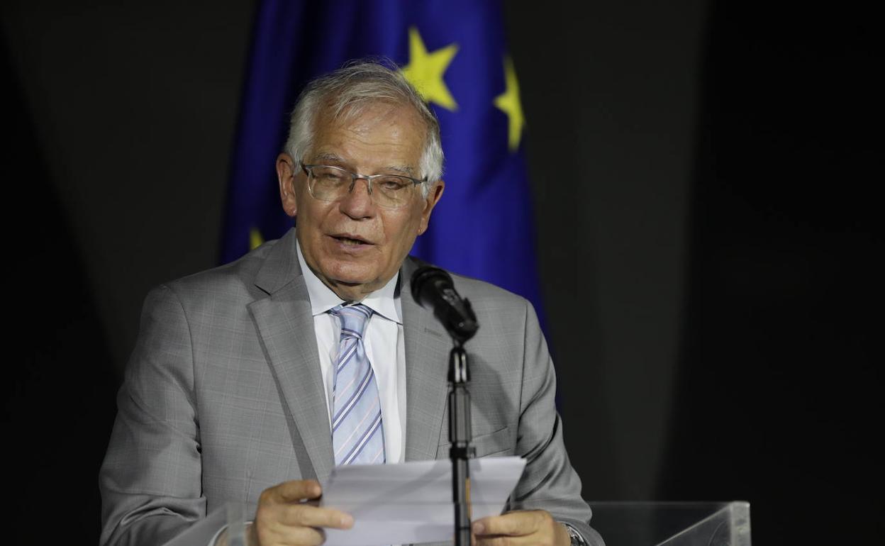 El jefe de la diplomacia europea, Josep Borrell, durante su visita oficial a Panamá,