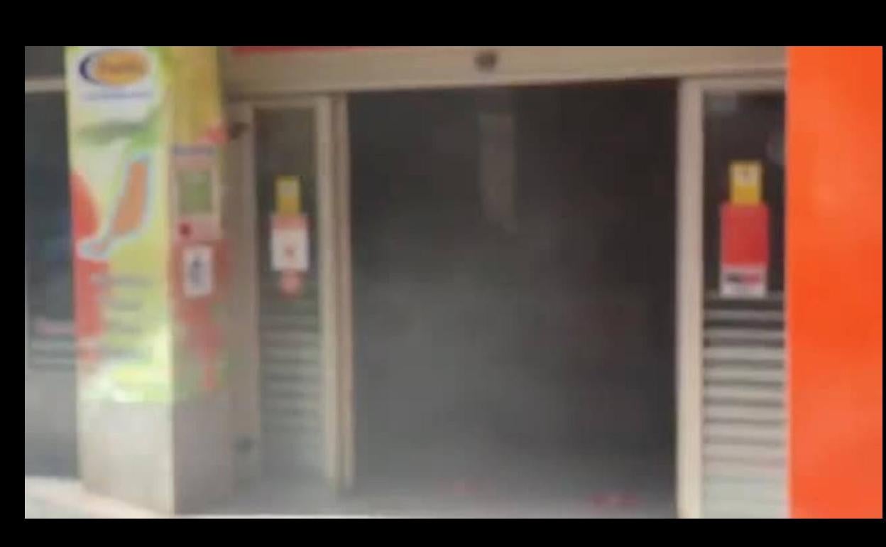 Incendio en un supermercado de Corralejo
