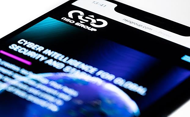 Un móvil conectado en el sitio web Pegasus. 