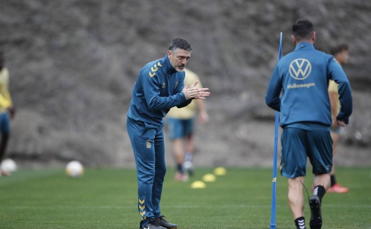 García Pimienta, entrenador de la UD Las Palmas. 