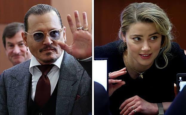 Johnny Deep y Amber Heard.