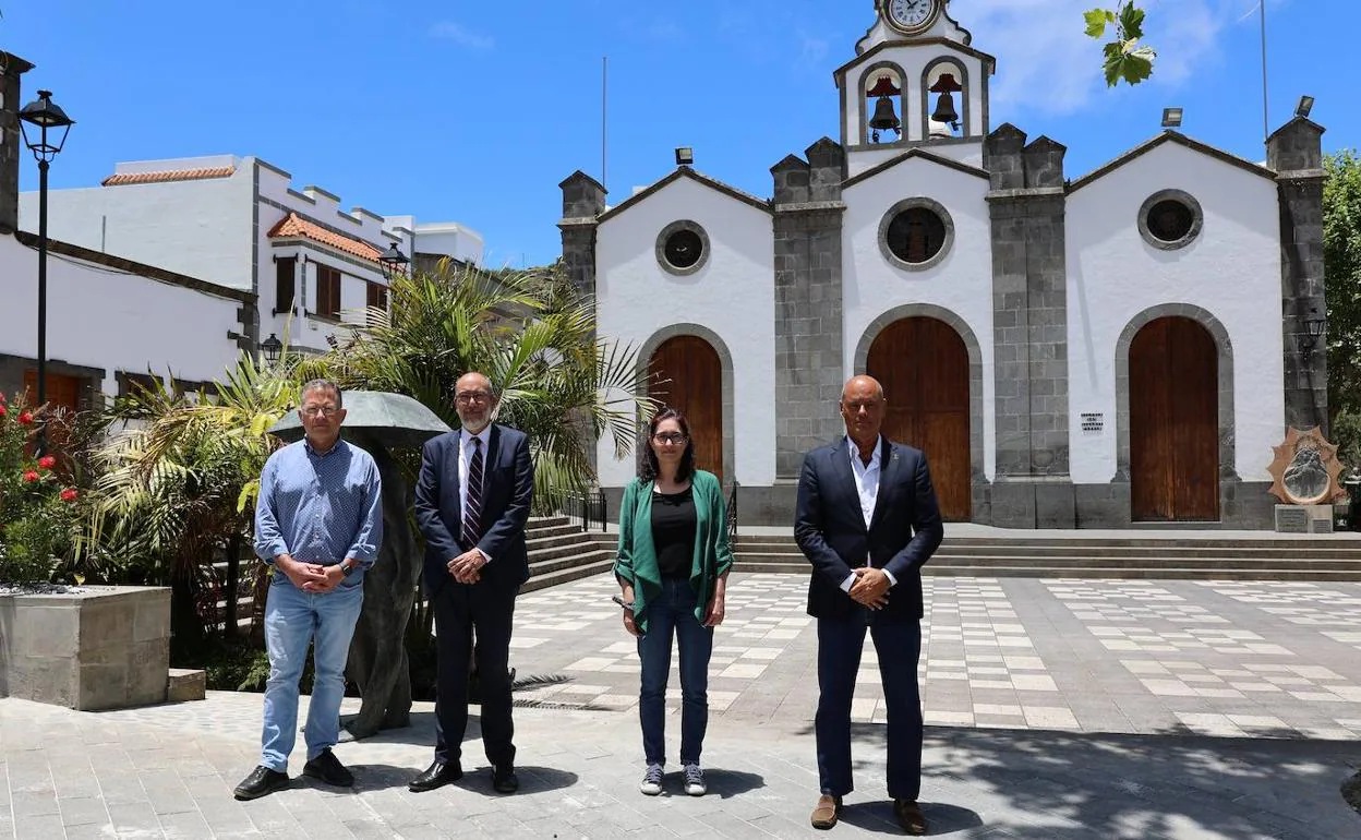 Imagen del encuentro institucional entre el club y las autoridades municipales. 