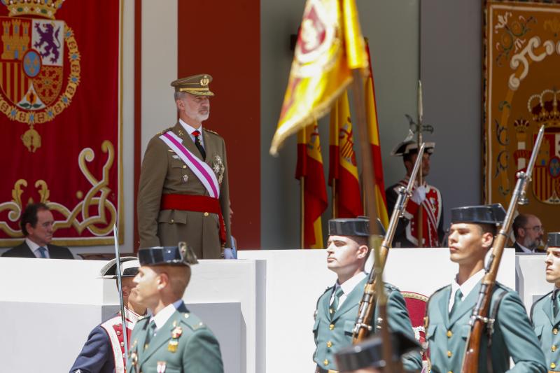 La Guardia Civil ha desfilado en el Día de las Fuerzas Armadas. 