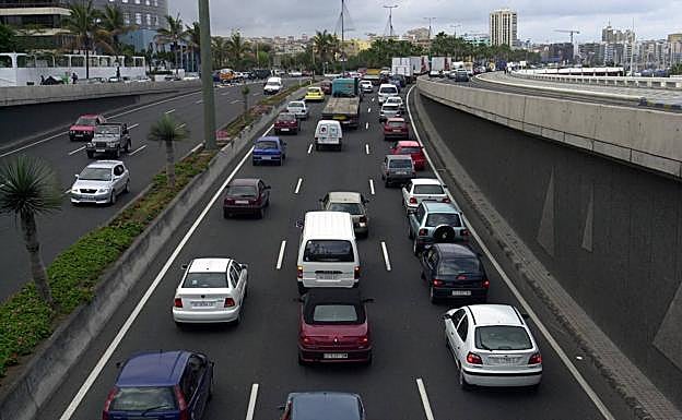 Imagen de archivo de un atasco. 