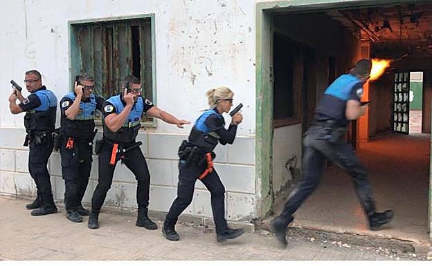 Entrenamiento de la Policía Local. 