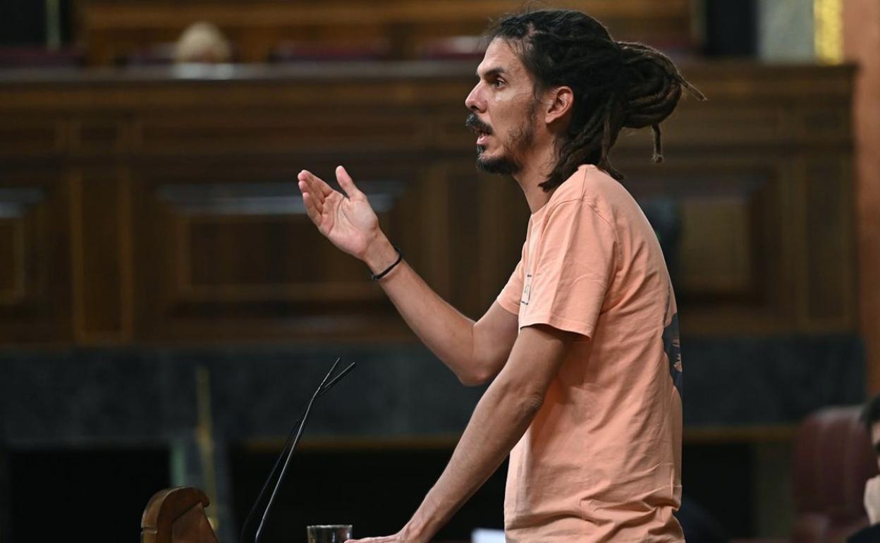 El exdiputado de la formación canaria, en una sesión plenaria del Congreso en 2021. 