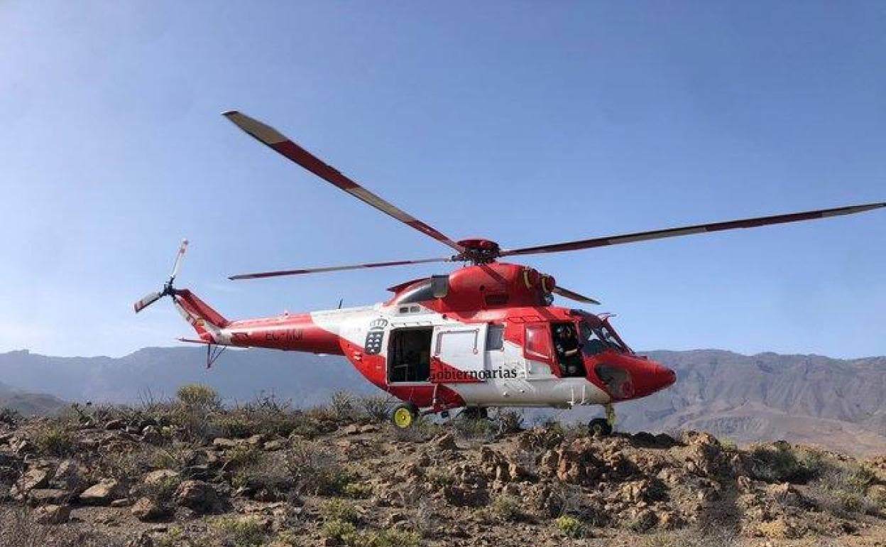 Rescatado en helicóptero un herido leve tras caer a un barranco en La Palma