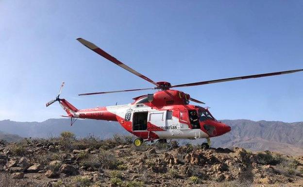Rescatado en helicóptero un herido leve tras caer a un barranco en La Palma