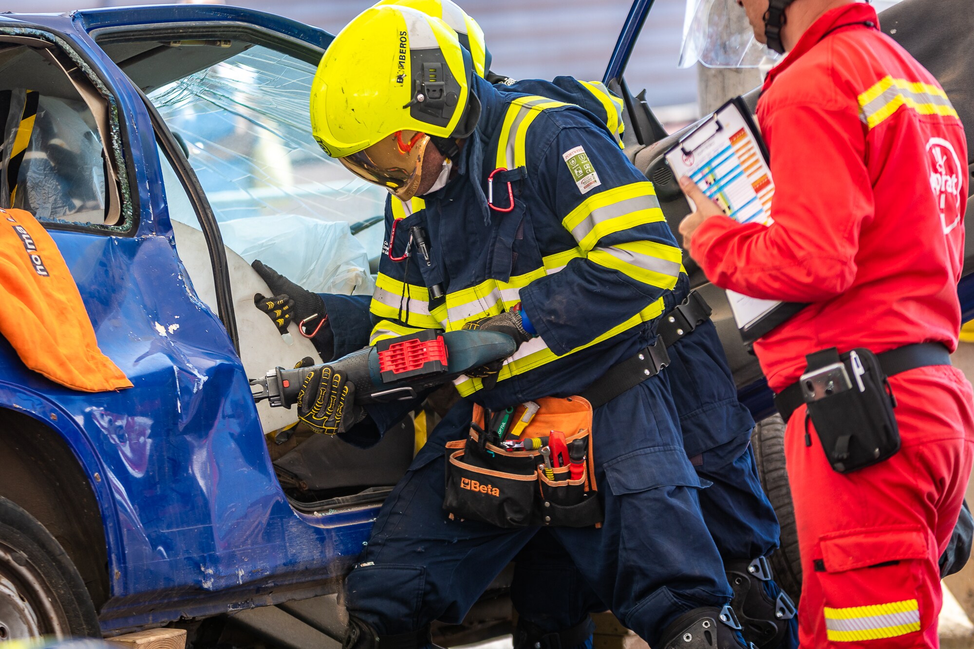 Fotos: Los bomberos de Gran Canaria cierran su intervención en el Encuentro Nacional de Rescate de Lanzarote