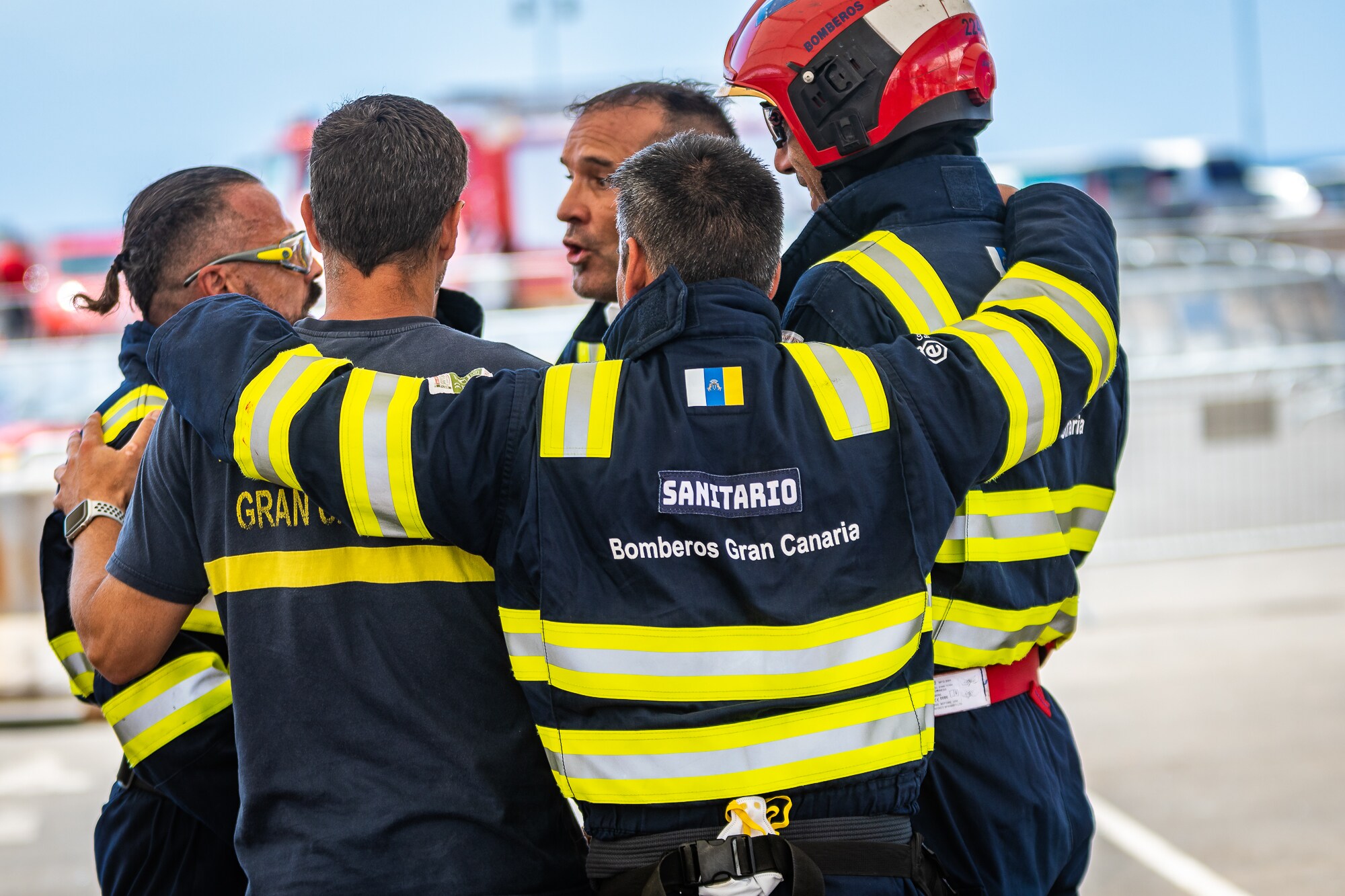 Fotos: Los bomberos de Gran Canaria cierran su intervención en el Encuentro Nacional de Rescate de Lanzarote