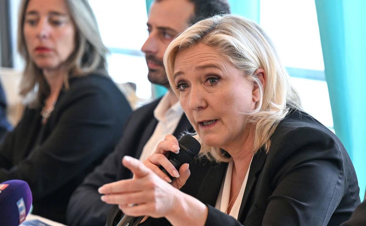 Marine Le Pen, esta semana durante un acto electoral.