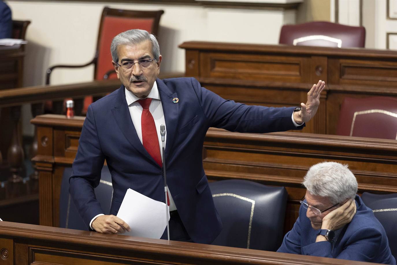 El vicepresidente y consejero de Hacienda, Román Rodríguez. 