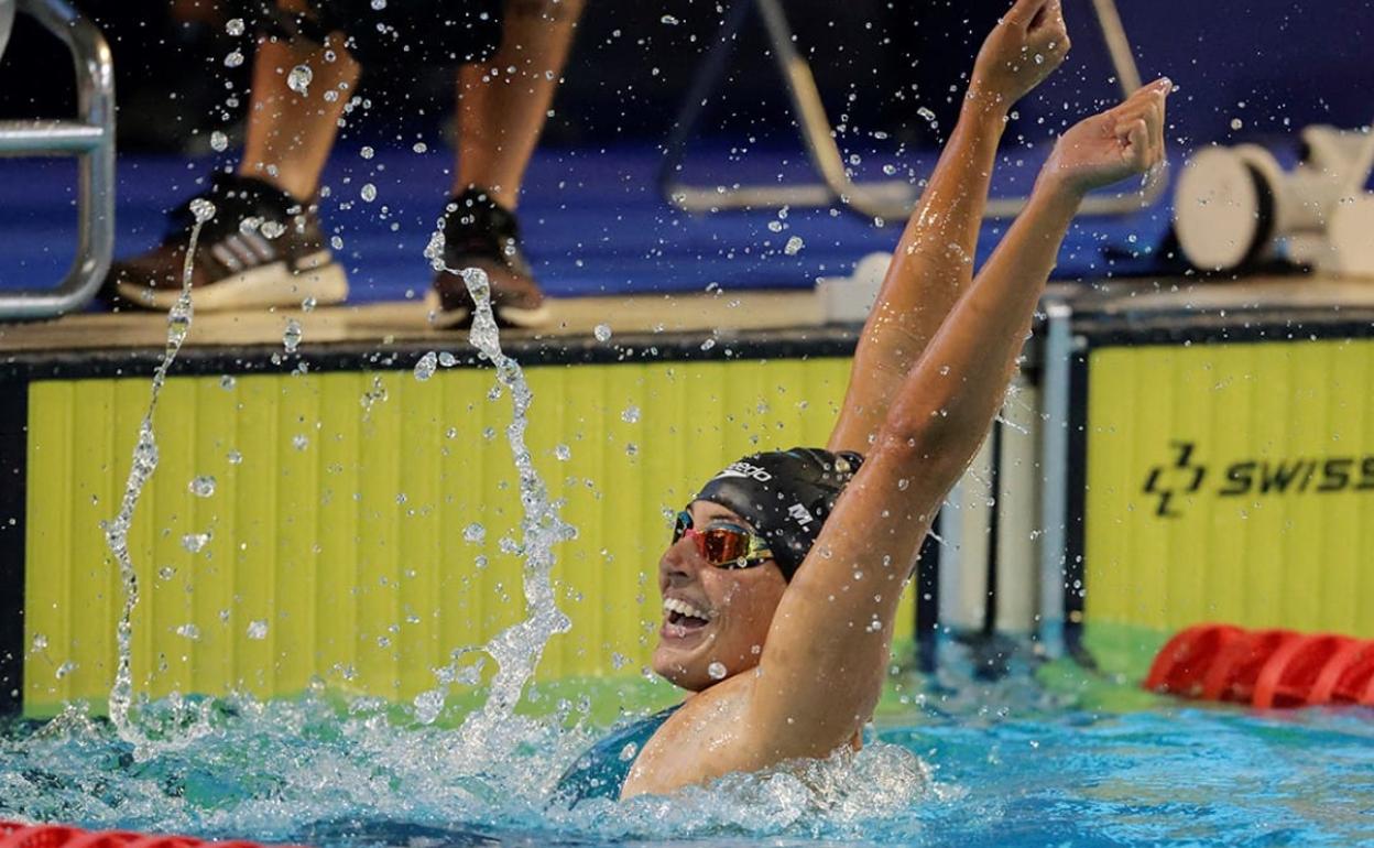 La canaria Michelle Alonso, campeona del mundo de 100 braza en Madeira