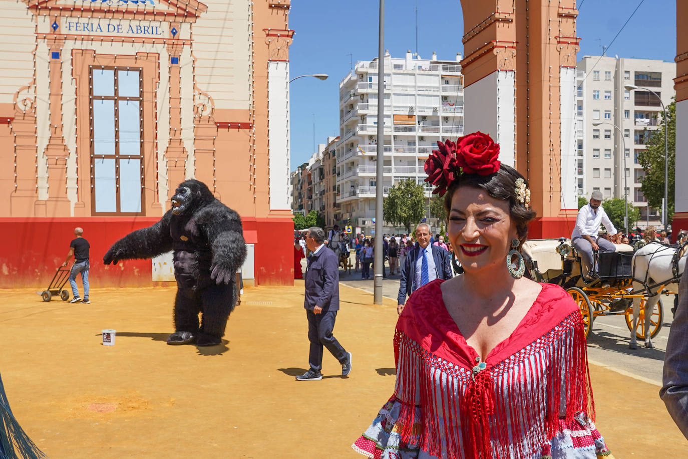 Macarena Olona, en la Feria de Abril. 