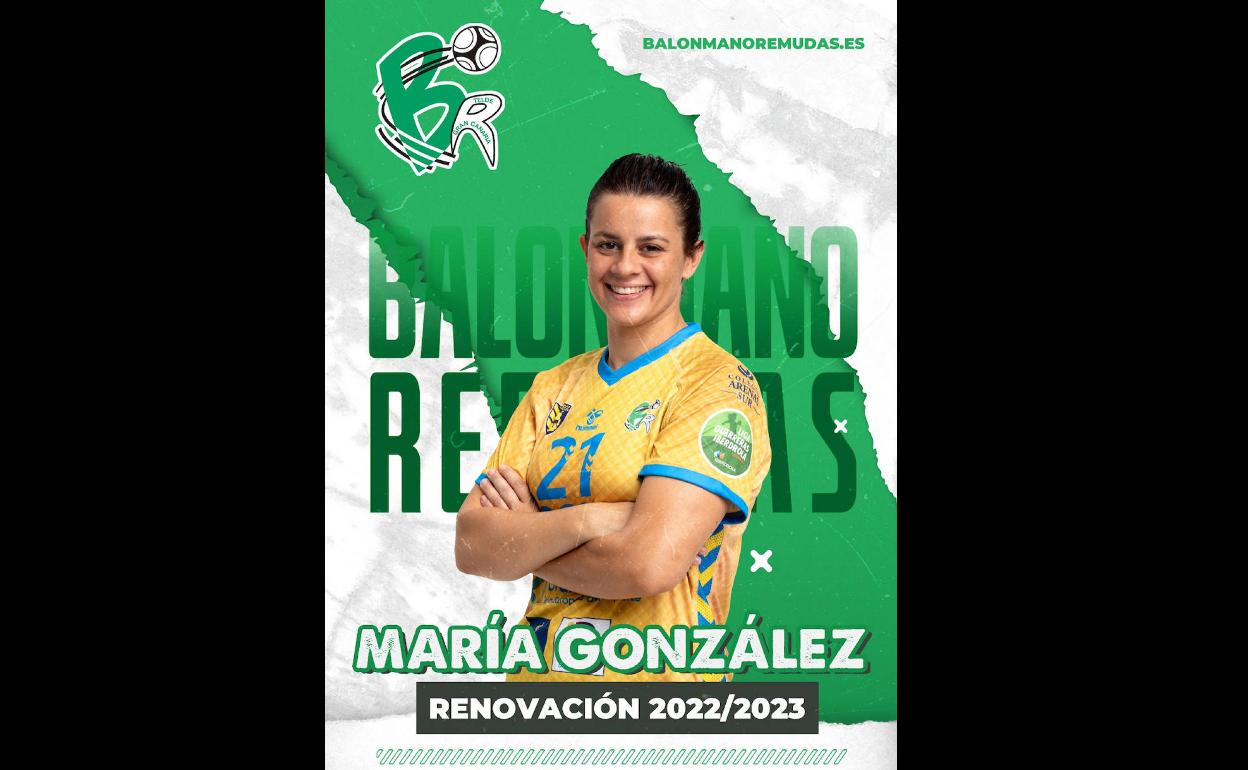 Cartel de la renovación de María González. 